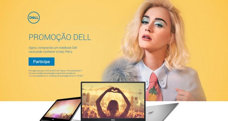 Promoção da Dell levará cliente para conhecer a cantora Katy Perry