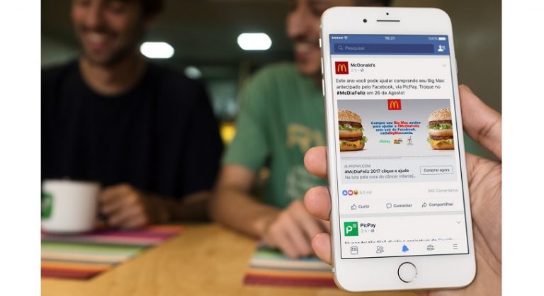 Parceria de McDonald’s, PicPay e Facebook leva McDia Feliz para a plataforma social