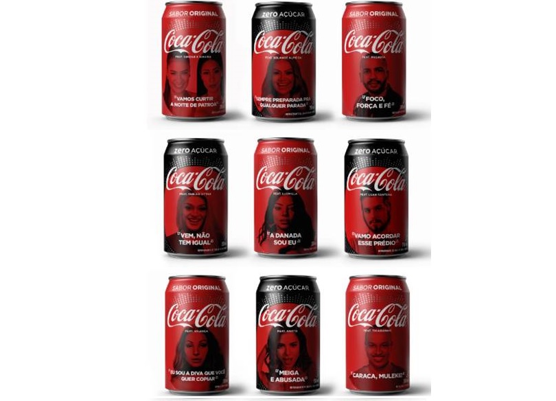 Artistas estampam novas latas da Coca-Cola em campanha
