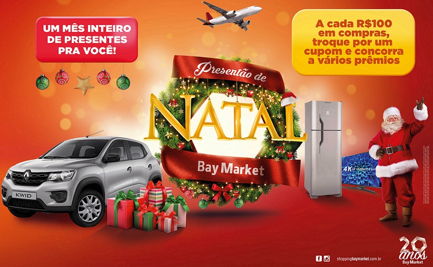 Shopping Bay Market lança campanha ‘Presentão de Natal’