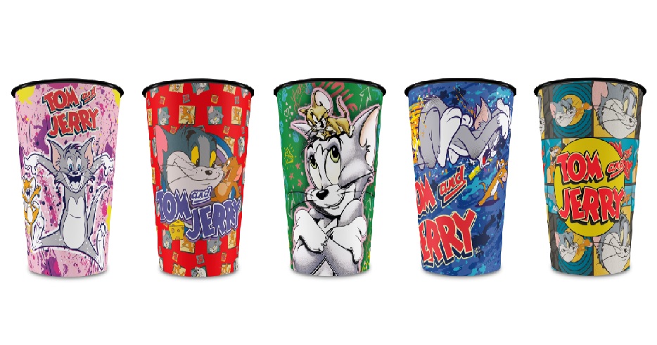 Bob’s lança copos colecionáveis dos personagens Tom & Jerry