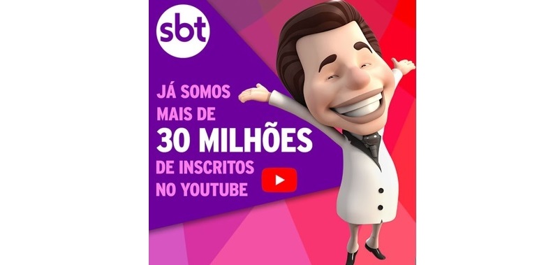 SBT alcança a marca de 30 milhões de inscritos no YouTube