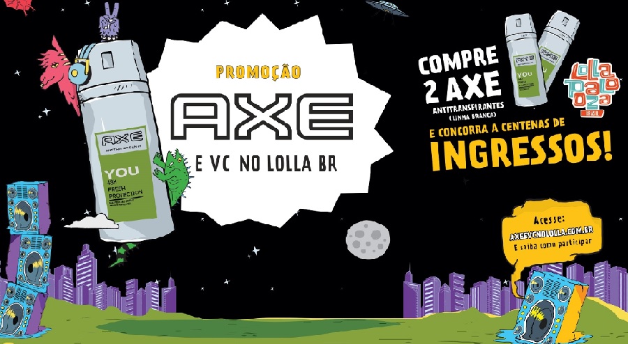 AXE premiará consumidores com ingressos para o Lollapalooza 2018