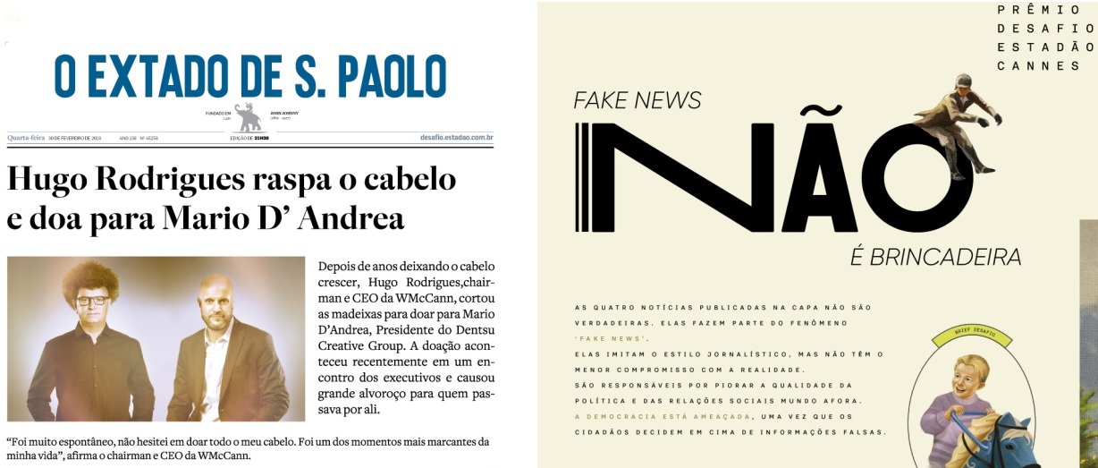 Estadão muda capa do jornal e impacta publicitários com “fake news”