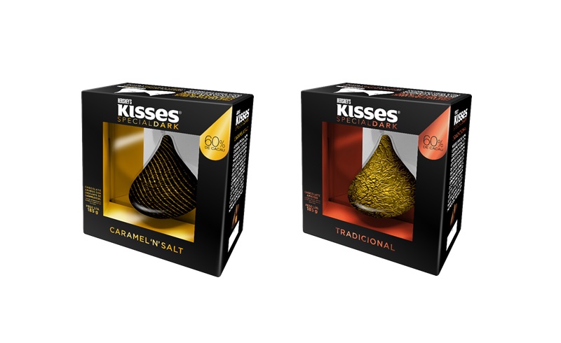 Hershey’s lança Kisses com 60% de cacau e com sabor de Caramel’n’Salt