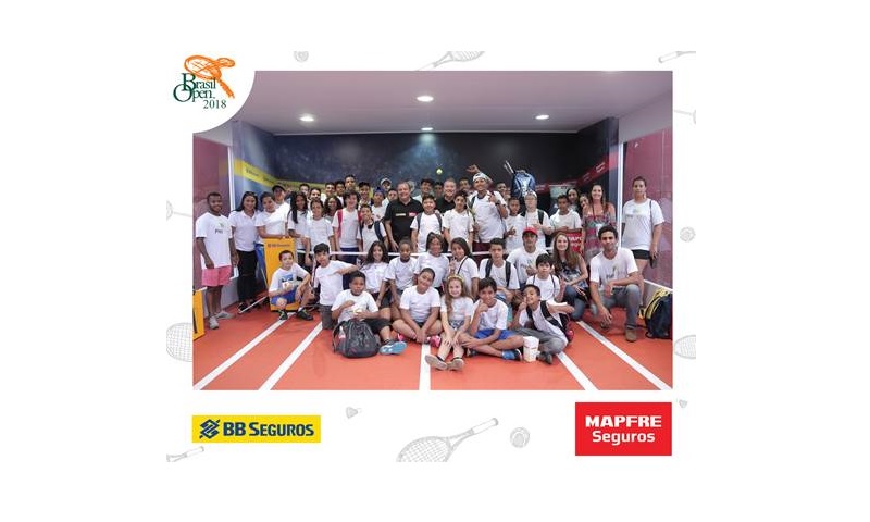 Crianças beneficiadas por projeto social, do Banco do Brasil e MAPFRE, prestigiam torneio Brasil Open 2018