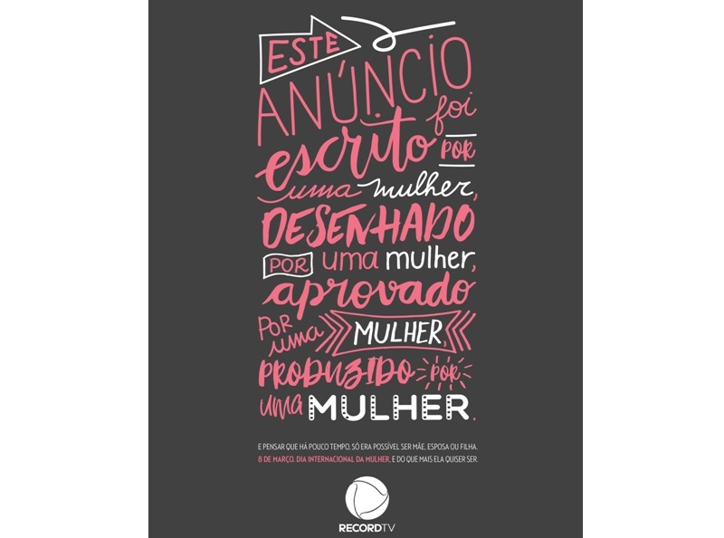 Binder cria campanha em homenagem ao Dia da Mulher para Record TV Rio