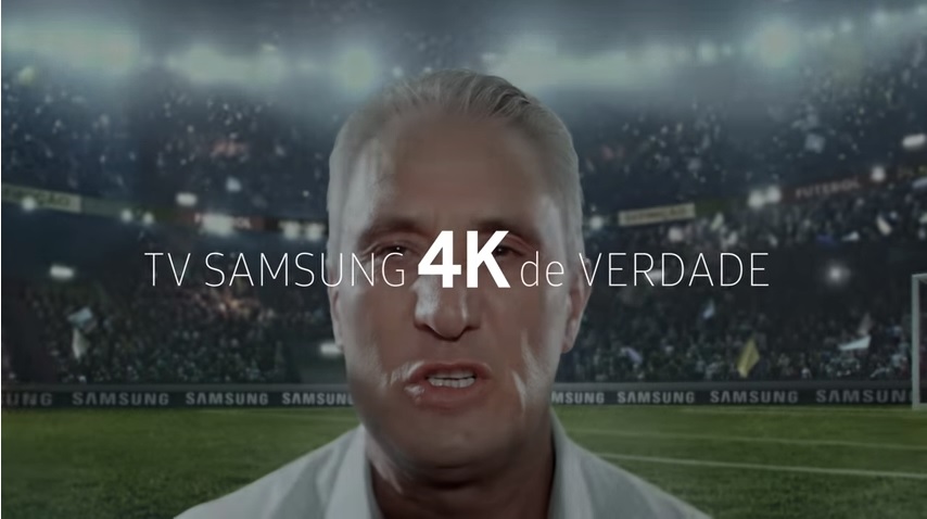 Tite estrela ação da Samsung para anunciar TV 4K em parceria com SporTV