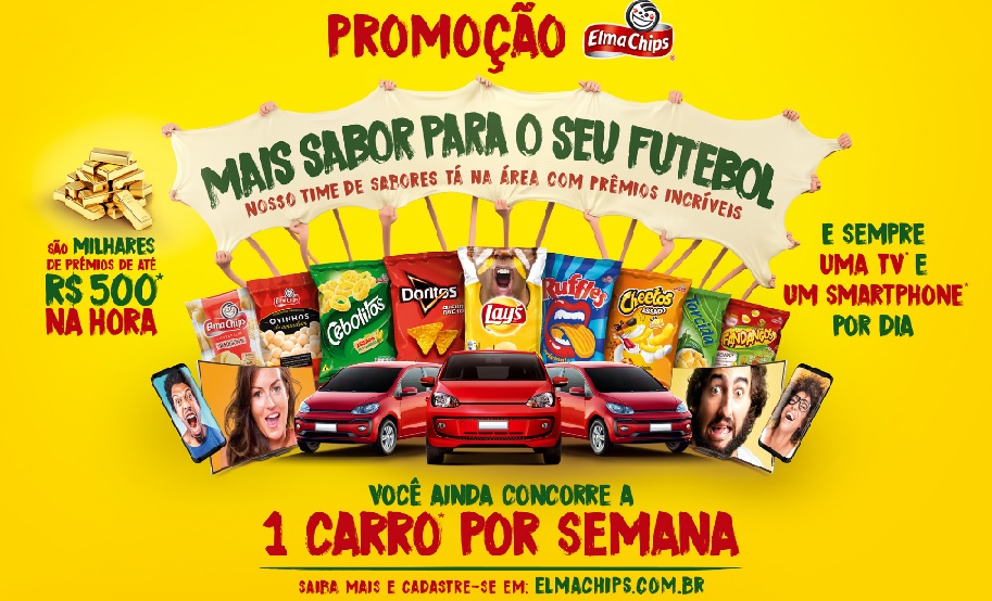 Elma Chips lança promoção “Mais Sabor Para o Seu Futebol”