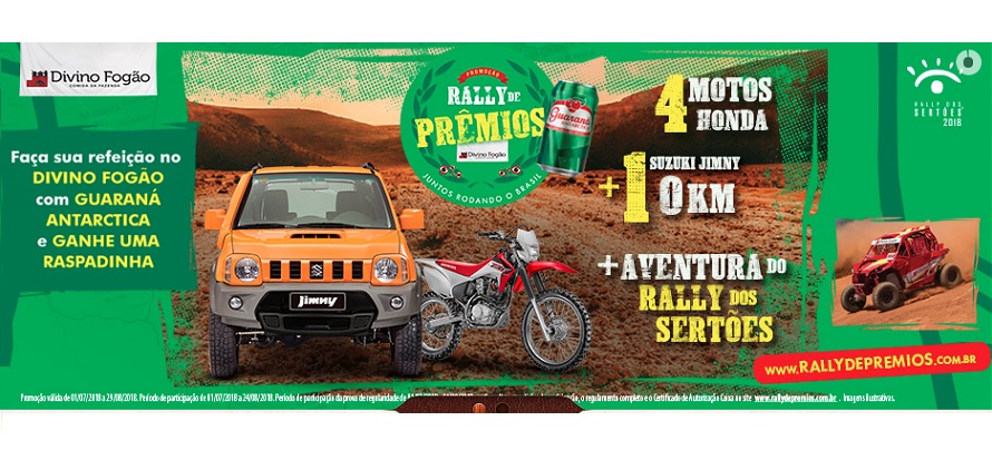 Divino Fogão lança a promoção “Rally de Prêmios”