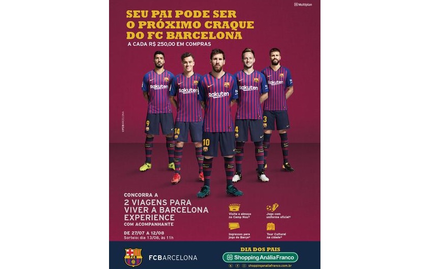 MorumbiShopping e Shopping Anália Franco promovem Dia dos Pais em parceria com FC Barcelona