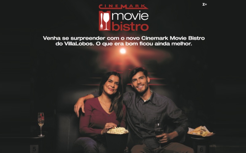 Cinemark Movie Bistrô chega ao Shopping Villa-Lobos em São Paulo