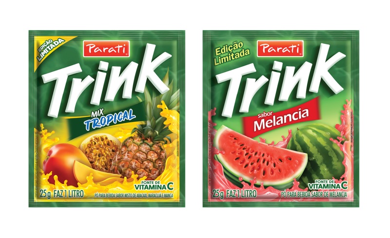 Parati apresenta dois novos sabores do refresco em pó Trink