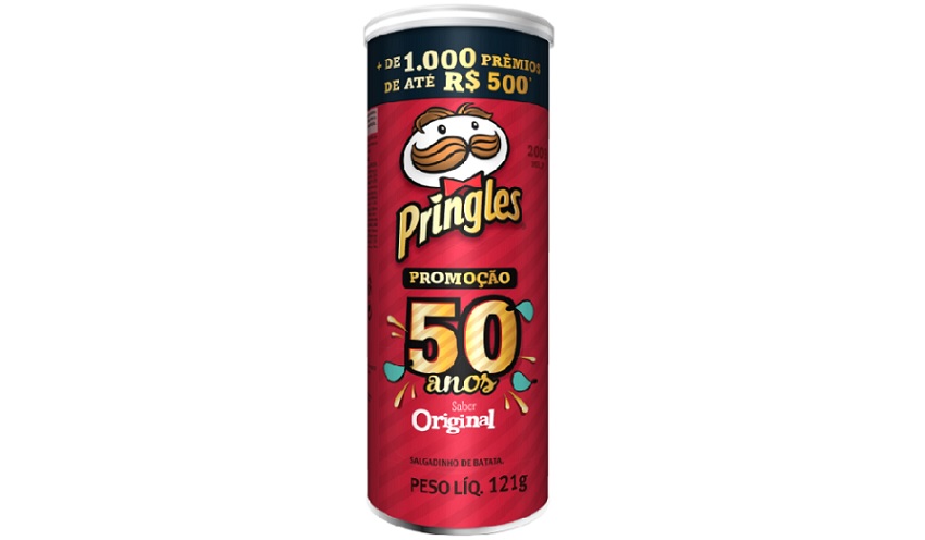 Pringles completa 50 anos e lança promoção “Festa na lata e dinheiro na mão”