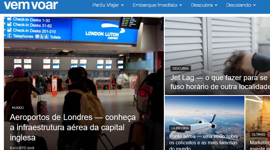 Portal “Vem Voar” é o novo site de viagens da Azul Linhas Aéreas