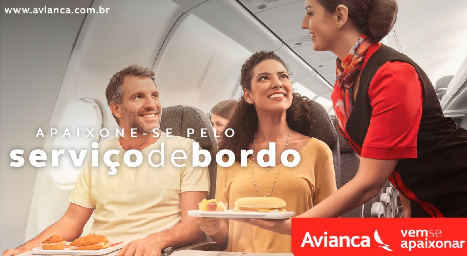 “Vem se apaixonar” é a assinatura da nova campanha da Avianca Brasil