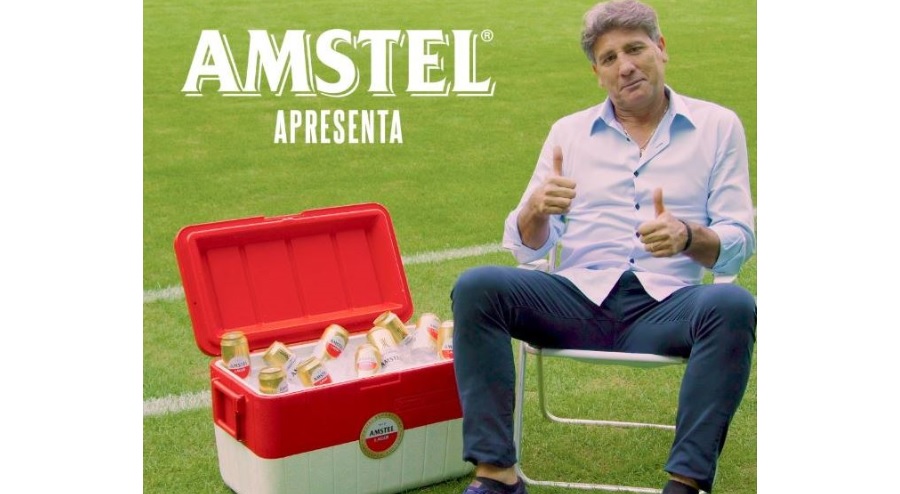 Renato Gaúcho estrela spin-offs da campanha libertadores 2018 da Amstel