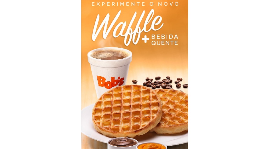 Bob’s lança waffle com bebida quente para o café da manhã