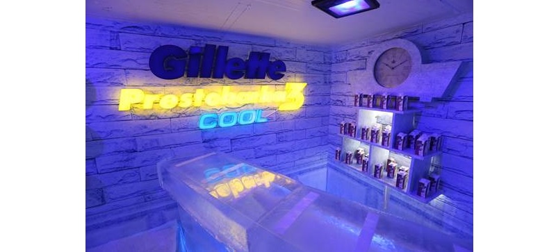 Gillette inaugura Barbearia de Gelo para comemorar novo Prestobarba3 Cool