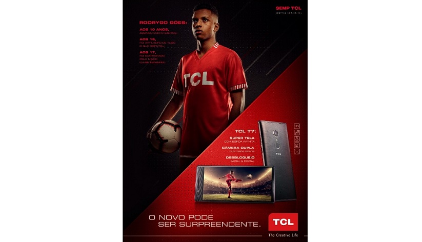 TCL apresenta campanha de smartphones com jogador Rodrygo Goes