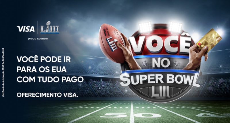 Em parceria com Bradesco, Visa sorteia ingressos para Super Bowl LIII