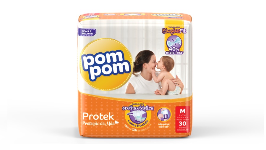 Pom Pom lança nova geração de fraldas Protek – Proteção de Mãe