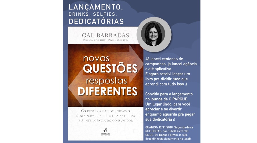 Gal Barradas lança seu primeiro livro “Novas Questões, Respostas Diferentes”
