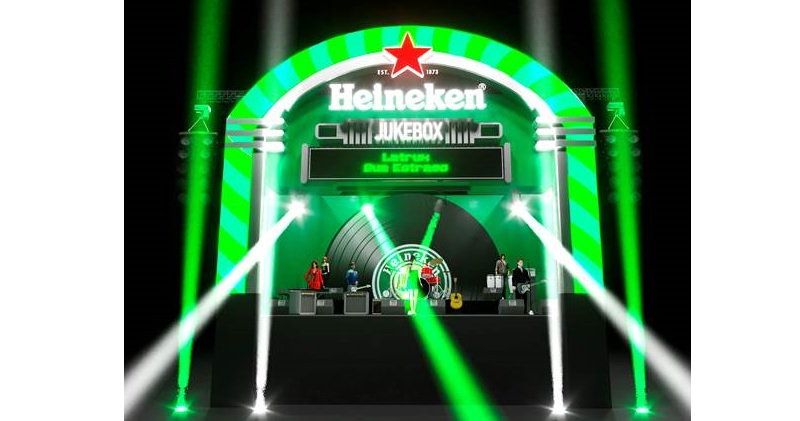 Heineken cria uma Jukebox que toca músicas ao vivo no Popload Festival