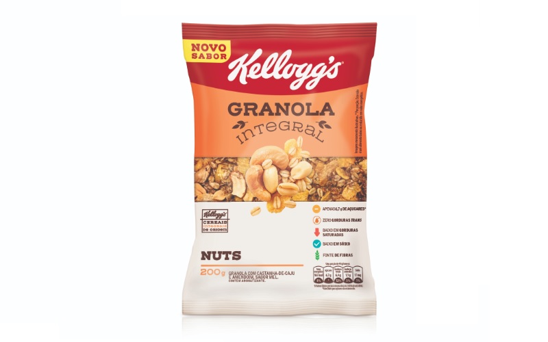 Kellogg’s lança granolas com nova fórmula e menos açúcar
