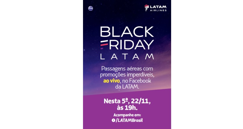 LATAM faz live especial no Facebook em ação de Black Friday