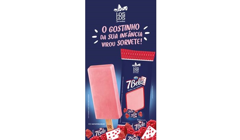 Bala 7 Belo da Arcor vira sorvete em co-branding inédito
