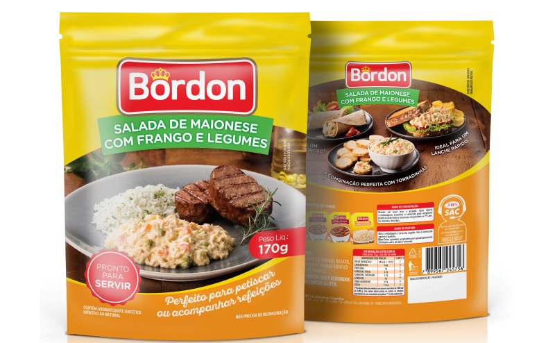 Bordon apresenta nova embalagem para salada de maionese com frango e legumes