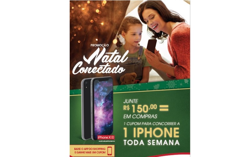 Shopping Nova Iguaçu dá início a campanha de Natal e sorteia um iPhone XR por semana