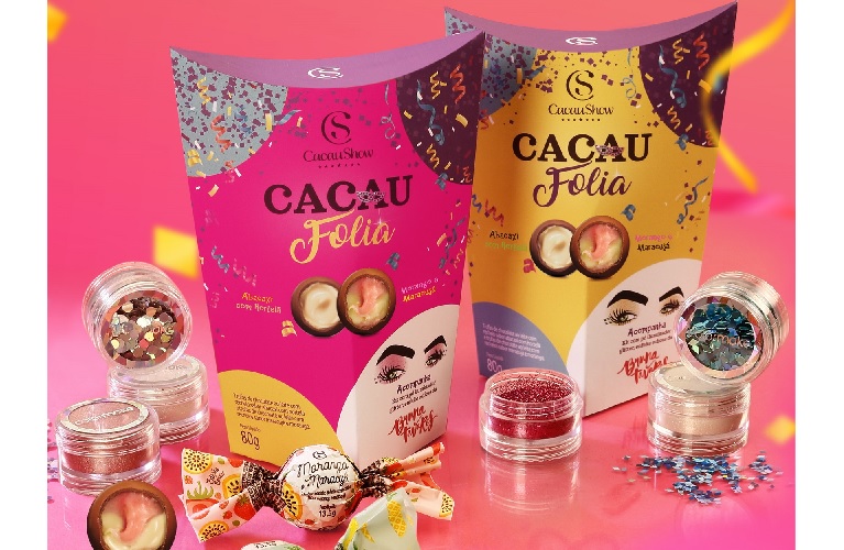 Cacau Show lança kit especial de carnaval em parceria com a influenciadora Bruna Tavares
