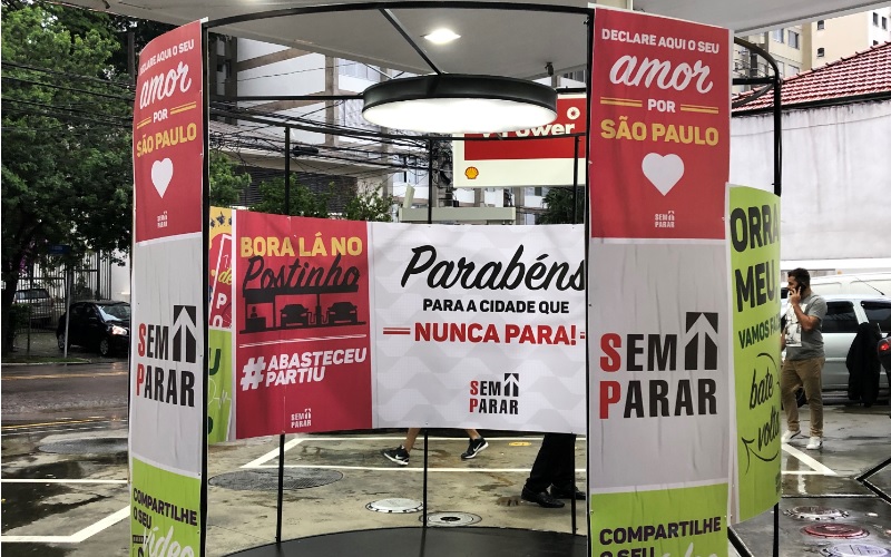 Paulistanos puderam declarar seu amor a São Paulo em ação do Sem Parar para o aniversário da cidade