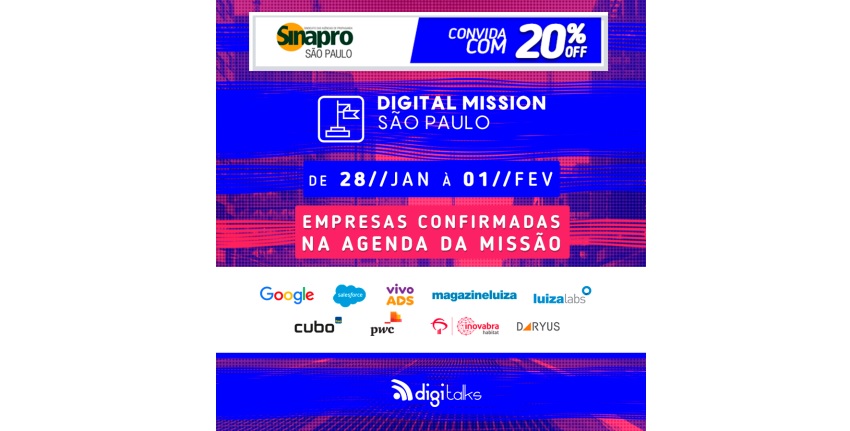 Digitalks realiza o evento “Digital Mission São Paulo”, com apoio do Sinapro-SP