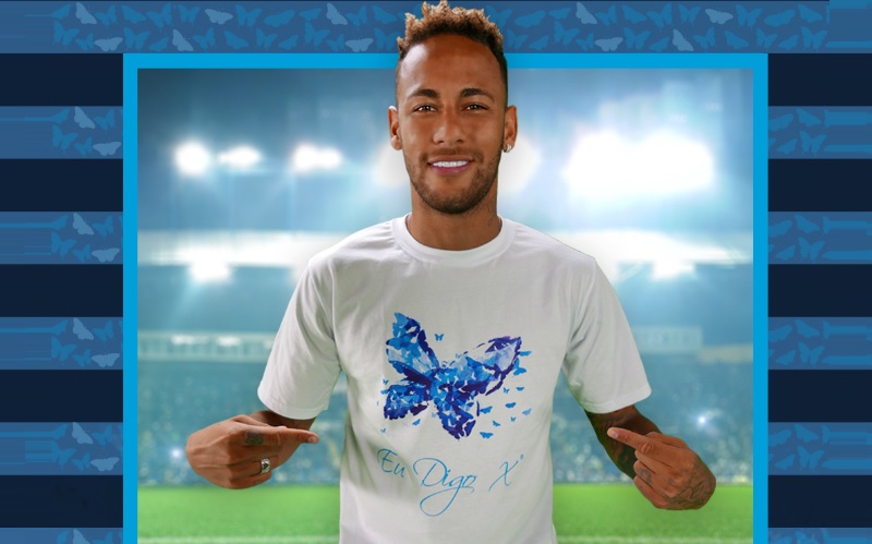 Neymar Jr. estrela campanha voluntariamente para o Projeto Eu Digo X