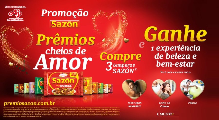 Sazón lança promoção “Sazón Prêmios Cheios de Amor”