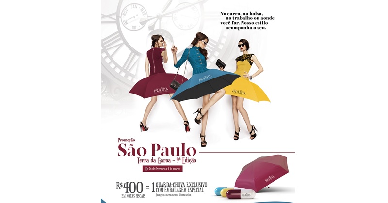 Shopping Pátio Paulista lança promoção “São Paulo Terra da Garoa”