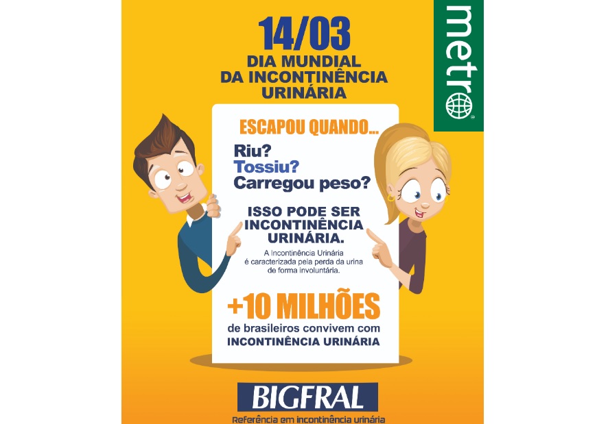 Bigfral e Moviment quebram tabu ao falar do Dia Mundial da Incontinência Urinária no jornal Metro