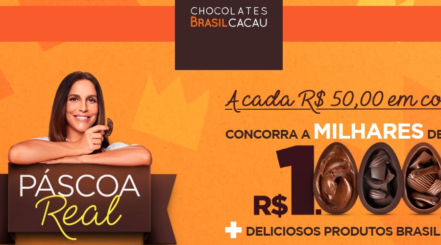 Chocolates Brasil Cacau lança promoção ‘Páscoa Real’