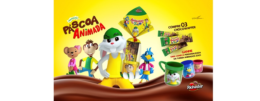 Animados Zoo, marca da Richester, lança promoção “Páscoa Animada”