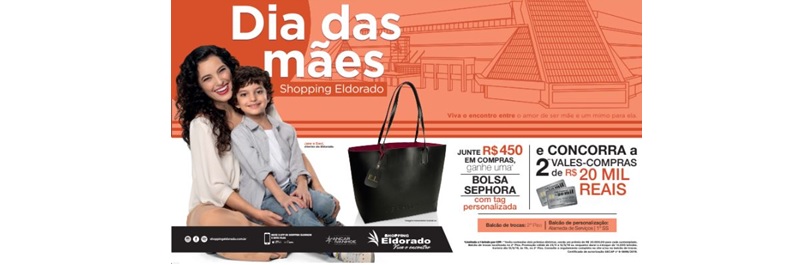 Neste Dia das Mães, Shopping Eldorado premia clientes com bolsa shopper Sephora com tag personalizável