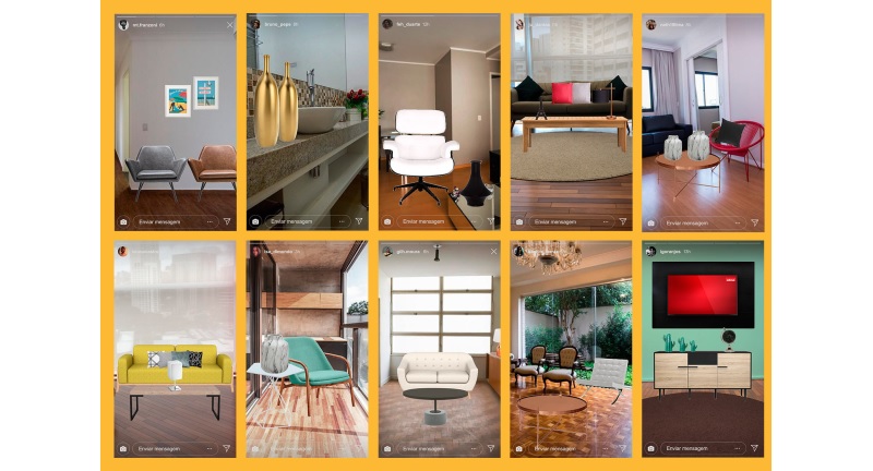 Em ação, Etna usa o Instagram Stories para testar a decoração de ambientes