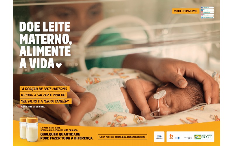 Calia assina campanha anual do Ministério da Saúde para aumentar estoques de leite materno