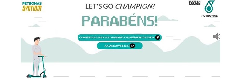 Petronas lança promoção interativa com o  jogo ‘Let’s Go Champion’