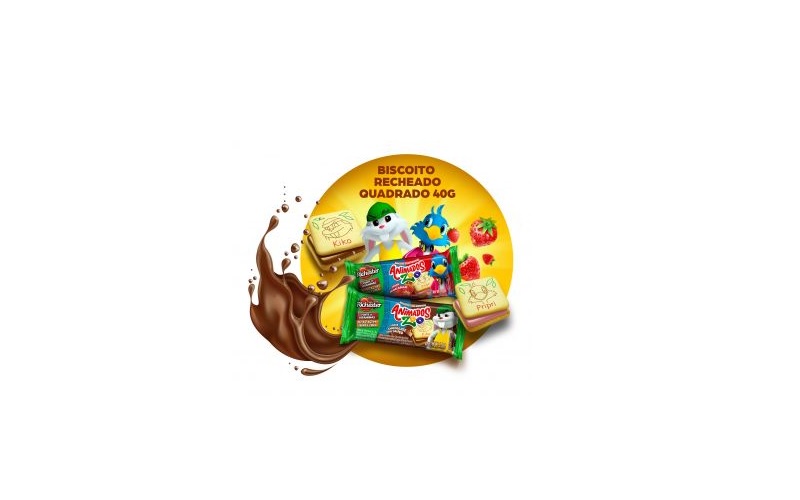 Richester lança os Biscoitos Recheados Quadrados Animados Zoo 40 g