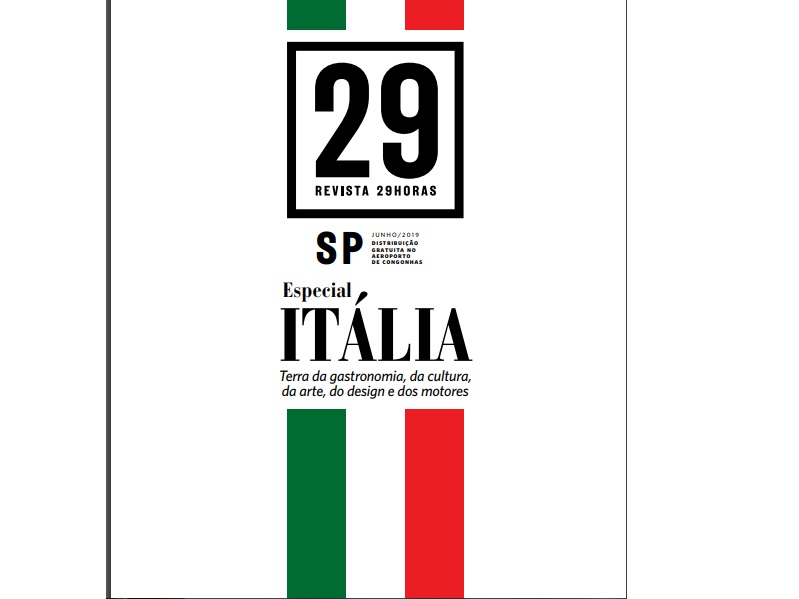 Revista 29HORAS de junho apresenta edição especial dedicada à Itália
