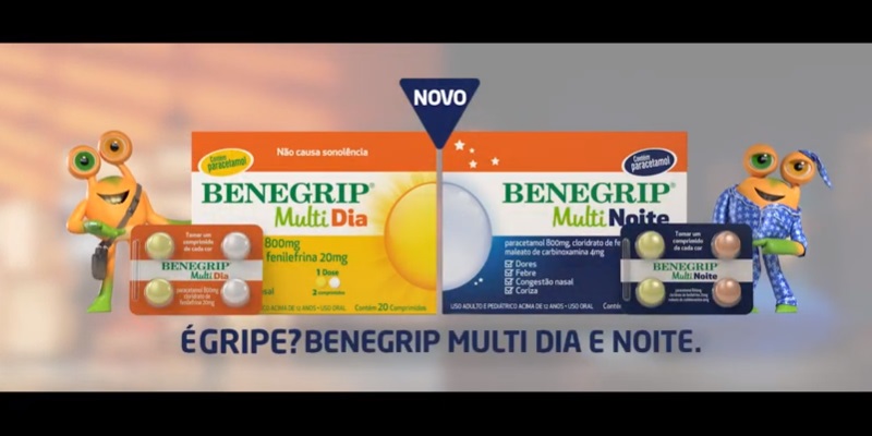 Benegrip apresenta Multi Dia e Noite em nova campanha