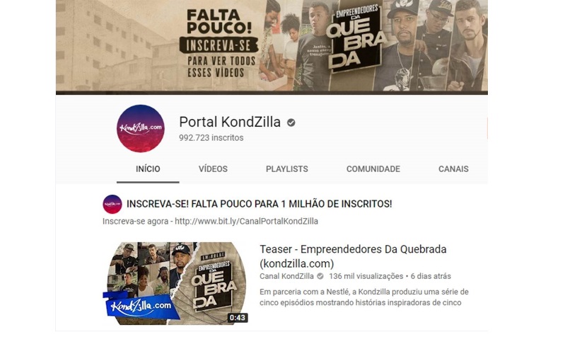 Nestlé lança websérie em parceria com portal Kondzilla para capacitação de jovens